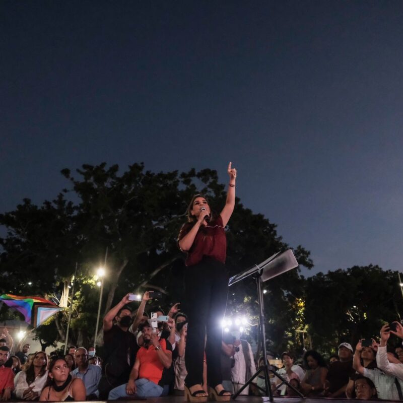 La gobernadora electa, Mara Lezama, afirmó en la Plaza de la Reforma, que habrá transformación en Quintana Roo.